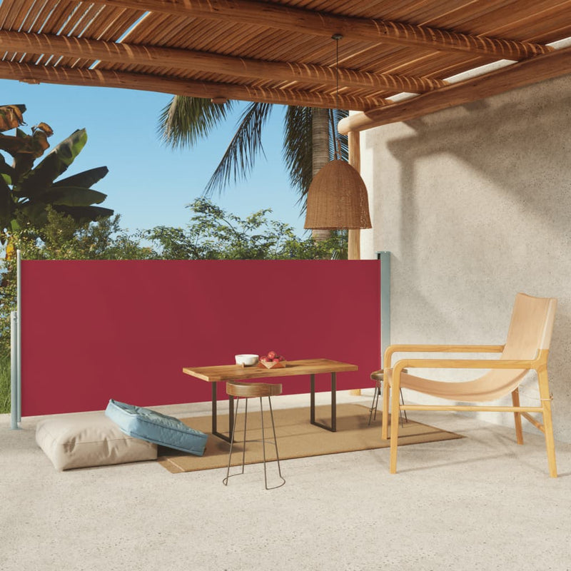 ギャラリービューアに画像をロードする, VidaXL Windscherm uittrekbaar 117x300 cm rood
