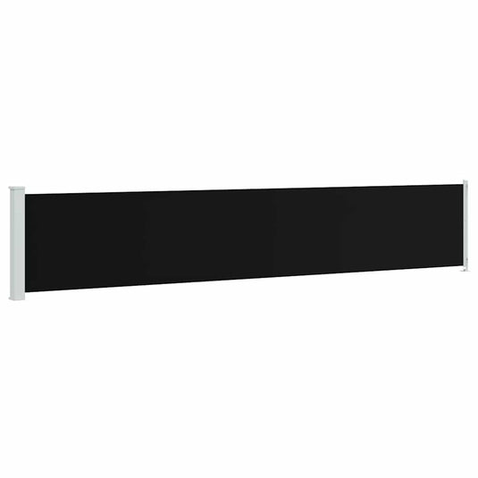 Vidaxl tuinscherm uittrekbaar 117x600 cm zwart