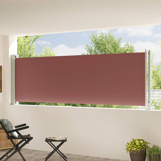 Vidaxl tuinscherm uittrekbaar 117x600 cm bruin