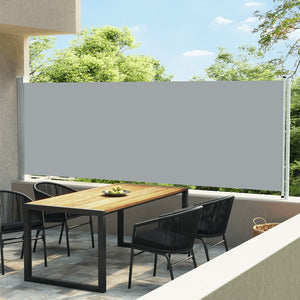 VidaXL Tuinscherm uittrekbaar 160x600 cm grijs