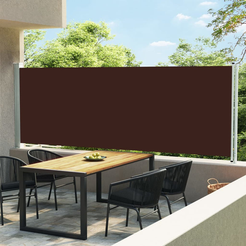 Load image into Gallery viewer, Vidaxl tuinscherm uittrekbaar 160x600 cm bruin
