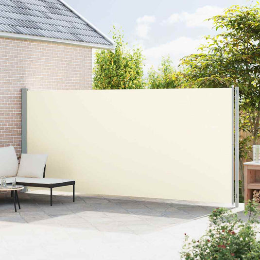 Vidaxl tuinscherm uittrekbaar 200x614 cm crème