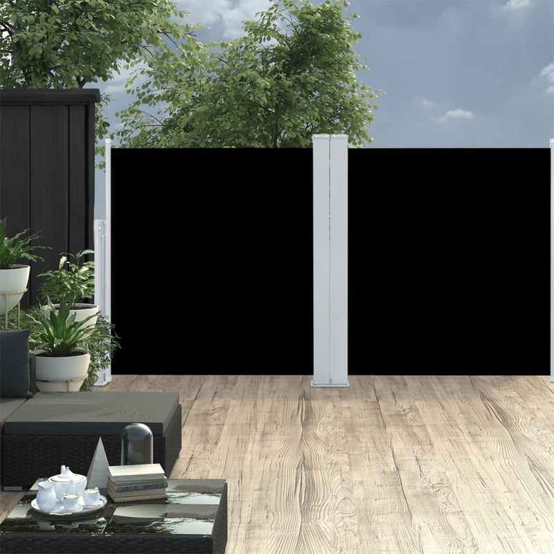 Load image into Gallery viewer, VidaXL Windscherm uittrekbaar 117x600 cm zwart
