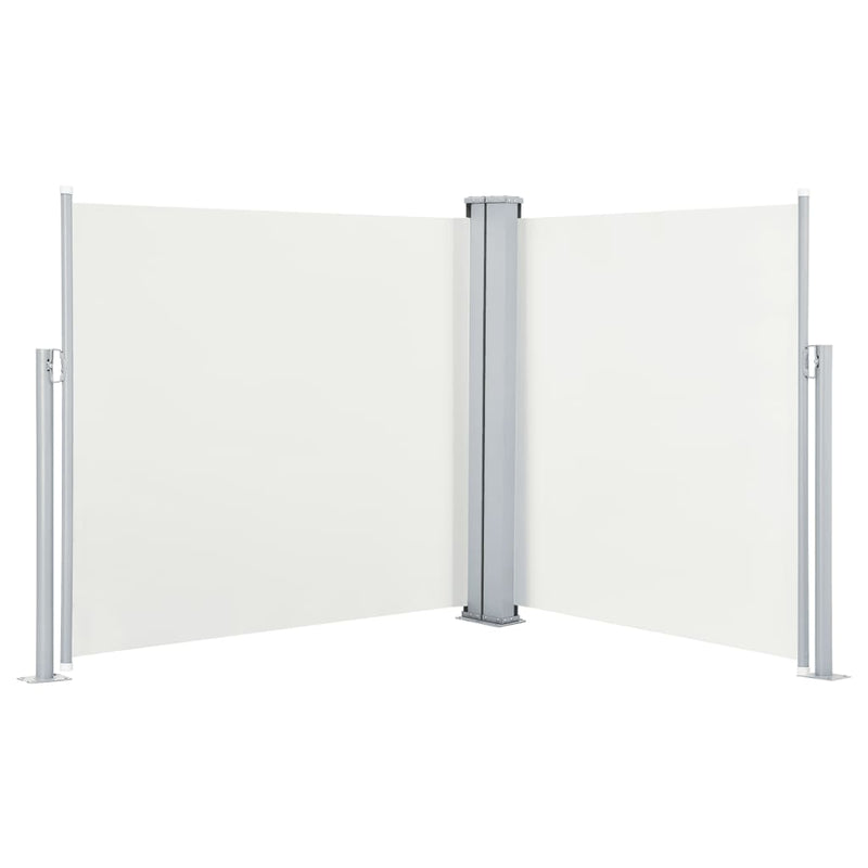 Load image into Gallery viewer, VidaXL Windscherm uittrekbaar 117x600 cm crèmekleurig
