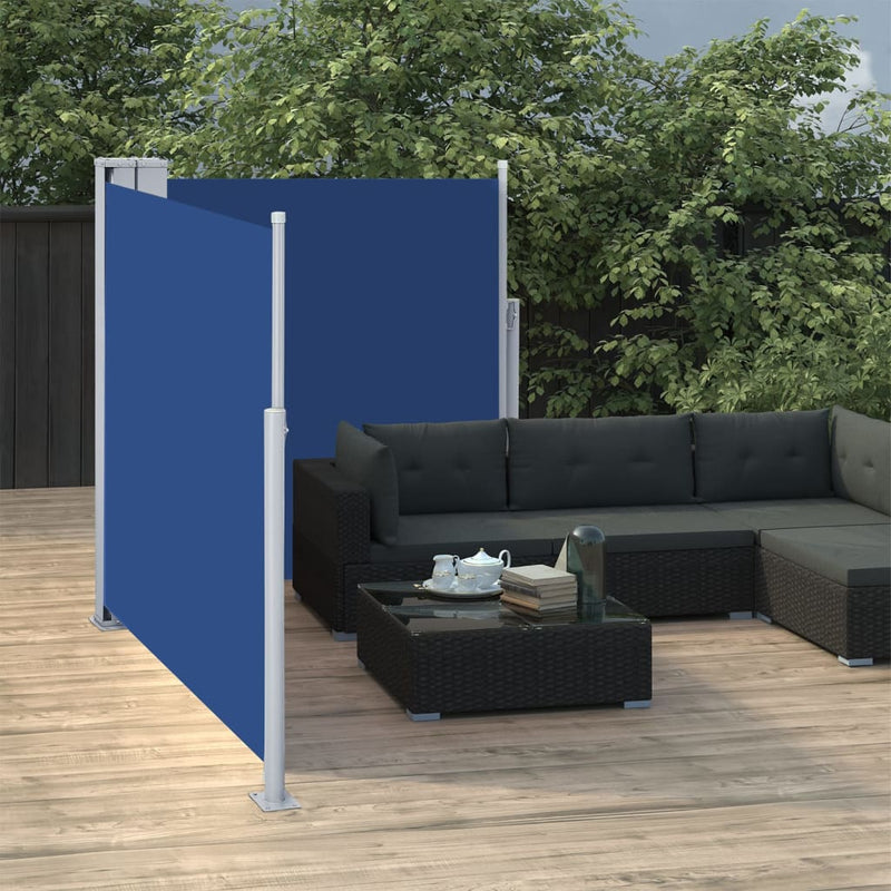 Load image into Gallery viewer, VidaXL Windscherm uittrekbaar 117x600 cm blauw
