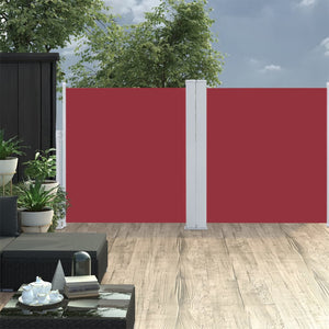 VidaXL Windscherm uittrekbaar 117x600 cm rood