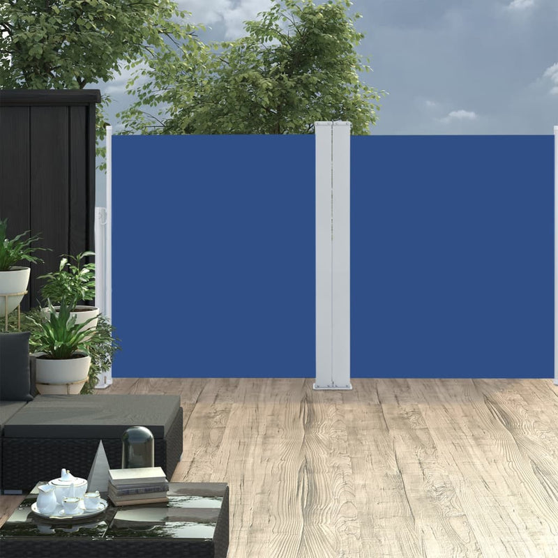 Chargez l'image dans la visionneuse de la galerie, Vidaxl windscherm uittrekbaar 140x600 cm blauw
