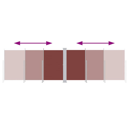 Vidaxl windscherm uittrekbaar 180x600 cm bruin