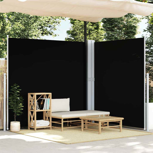 Vidaxl windscherm uittrekbaar 200x600 cm zwart