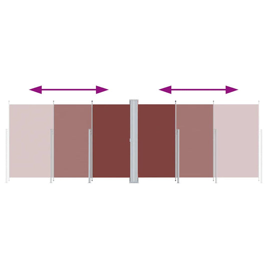 Vidaxl windscherm uittrekbaar 200x600 cm bruin