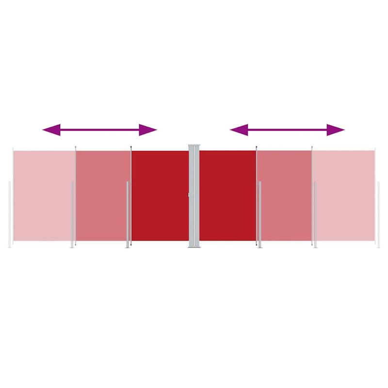 Load image into Gallery viewer, Vidaxl windscherm uittrekbaar 200x600 cm rood
