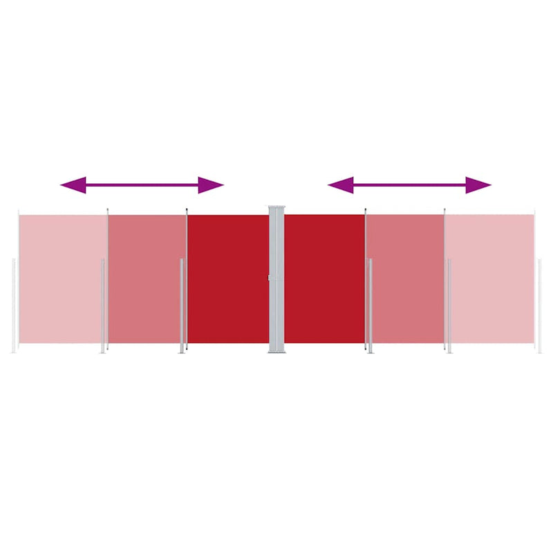 Load image into Gallery viewer, Vidaxl windscherm uittrekbaar 220x600 cm rood
