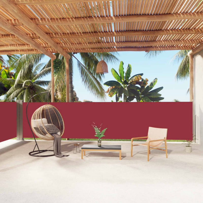 Afbeelding laden in galerijviewer, Vidaxl windscherm uittrekbaar 140x1000 cm rood
