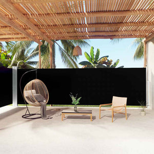 Vidaxl windscherm uittrekbaar 180x1000 cm zwart