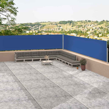 Vidaxl windscherm uittrekbaar 117x1200 cm blauw