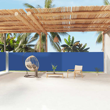 Vidaxl windscherm uittrekbaar 160x1200 cm blauw