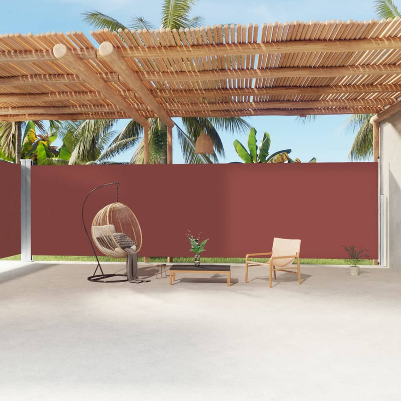 Load image into Gallery viewer, Vidaxl windscherm uittrekbaar 220x1200 cm bruin
