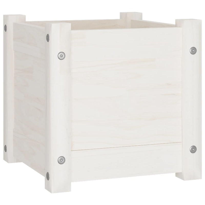 Load image into Gallery viewer, Vidaxl plantenbak 31x31x31 cm massief grenenhout wit
