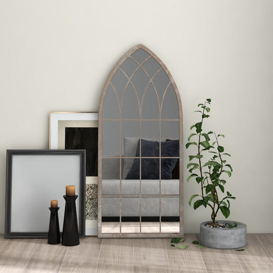 Vidaxl spiegel 100x45 cm ijzer zandkleurig