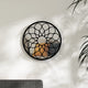 Vidaxl spiegel rond 60x3 cm ijzer zwart