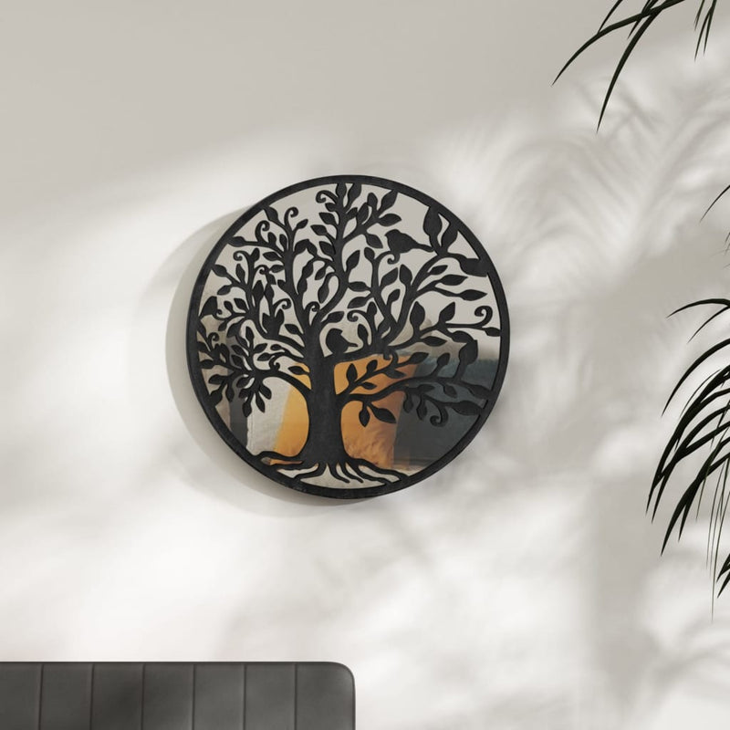 Load image into Gallery viewer, Vidaxl spiegel rond 60x2,5 cm ijzer zwart
