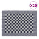 Vidaxl keukendoeken 20 st 50x70 cm katoen blauw en wit