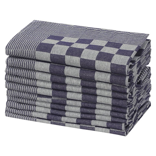 Vidaxl keukendoeken 20 st 50x70 cm katoen blauw en wit