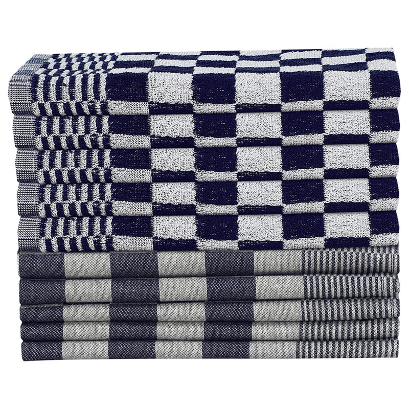 Load image into Gallery viewer, Vidaxl 20-delige keukendoekenset katoen blauw en wit
