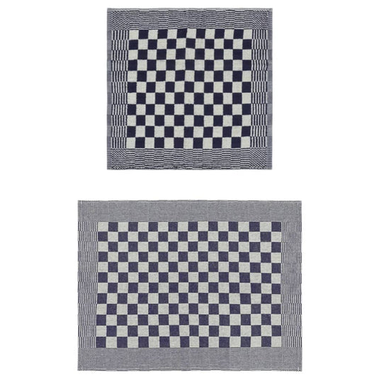 Vidaxl 50-delige keukendoekenset katoen blauw en wit