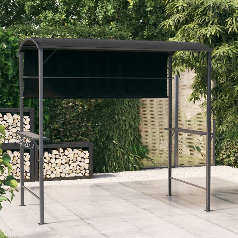 Load image into Gallery viewer, Vidaxl prieel met dak 220x110x200 cm antracietkleurig
