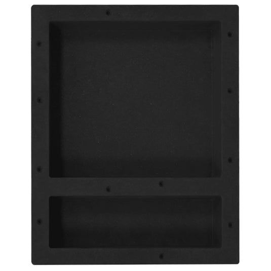 VidaXL Douchenis met 2 vakken 41x51x10 cm matzwart