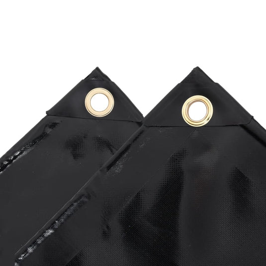 Vidaxl zeilen zwart 4 x 6 m canvas met pvc-coating
