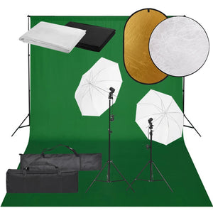 Vidaxl fotostudioset met verlichtingsset, achtergrond en reflector