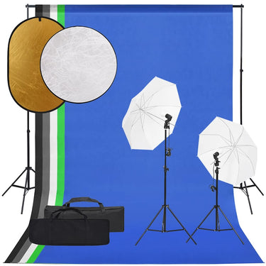 Vidaxl fotostudioset met verlichtingsset, achtergrond en reflector