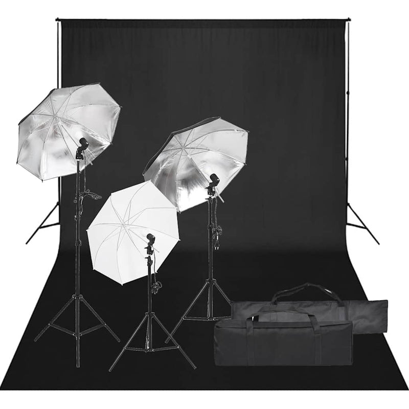 Load image into Gallery viewer, Vidaxl fotostudioset met verlichtingsset en achtergrond
