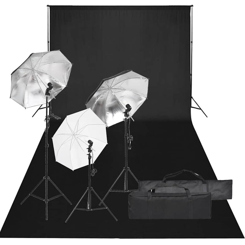 Load image into Gallery viewer, Vidaxl fotostudioset met verlichtingsset en achtergrond
