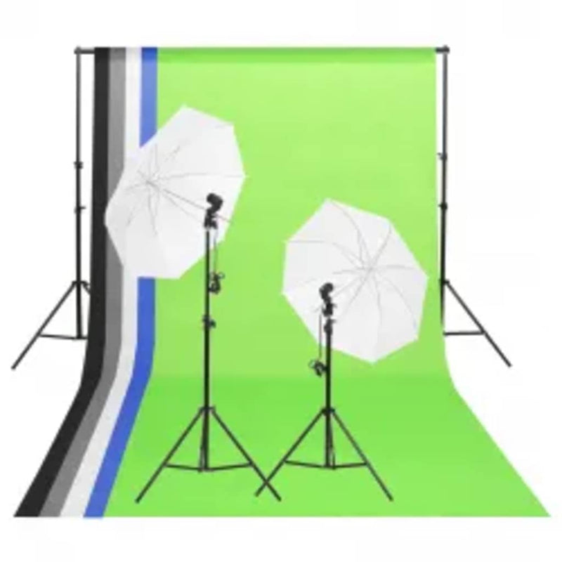 Afbeelding laden in galerijviewer, Vidaxl fotostudioset met verlichtingsset, achtergrond en reflector
