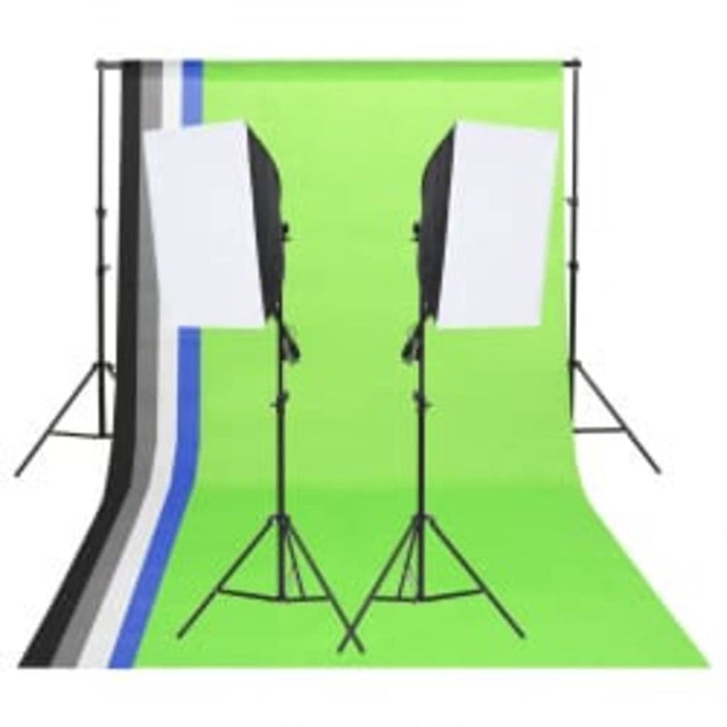 Load image into Gallery viewer, Vidaxl fotostudioset met verlichtingsset, achtergrond en reflector
