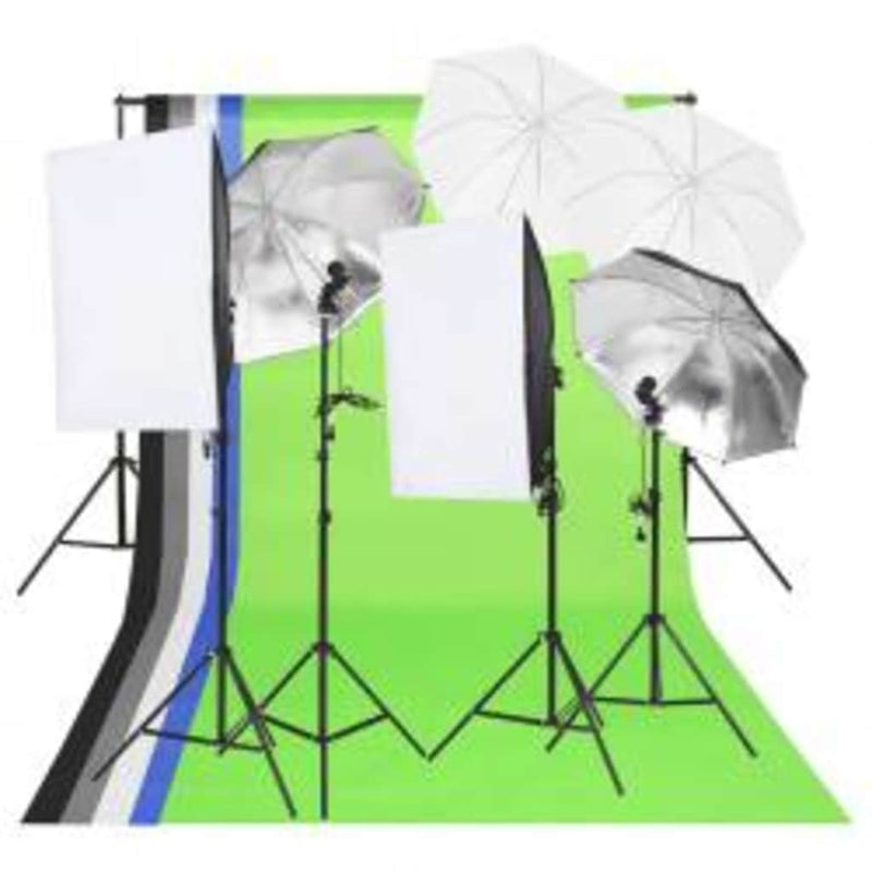 Load image into Gallery viewer, Vidaxl fotostudioset met verlichtingsset, achtergrond en reflector
