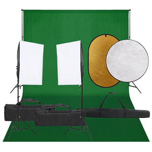 Vidaxl fotostudioset met verlichtingsset, achtergrond en reflector