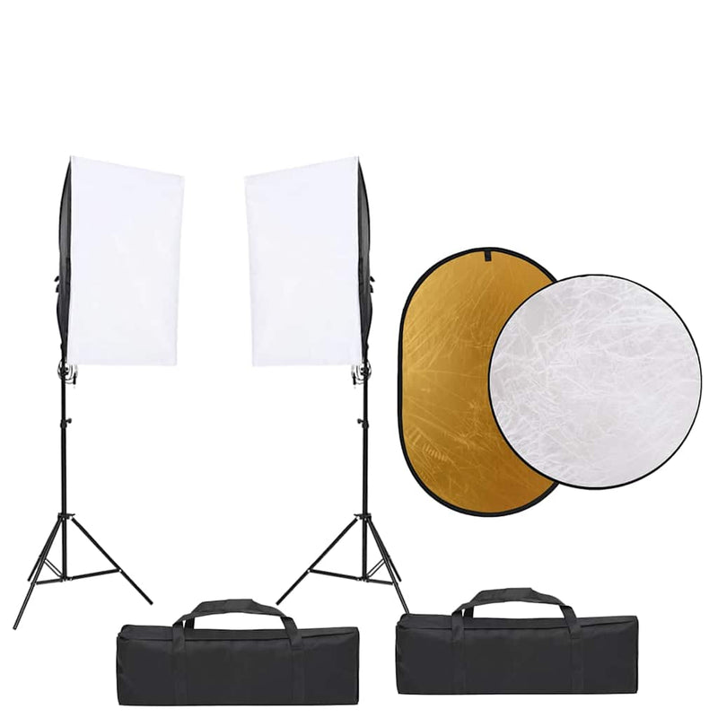 Load image into Gallery viewer, Vidaxl fotostudioset met verlichtingsset, achtergrond en reflector

