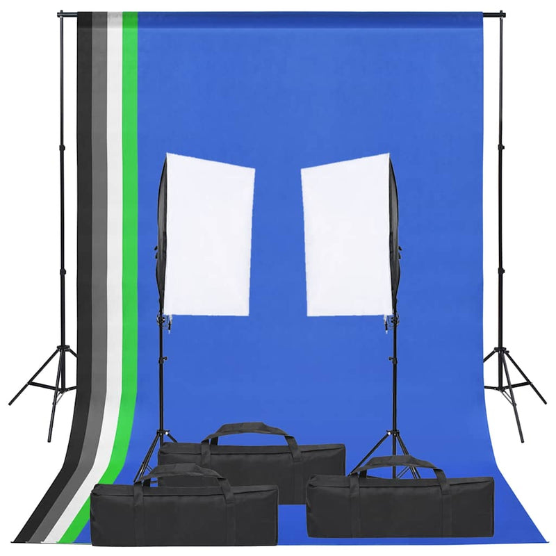 Load image into Gallery viewer, Vidaxl fotostudioset met verlichtingsset en achtergrond
