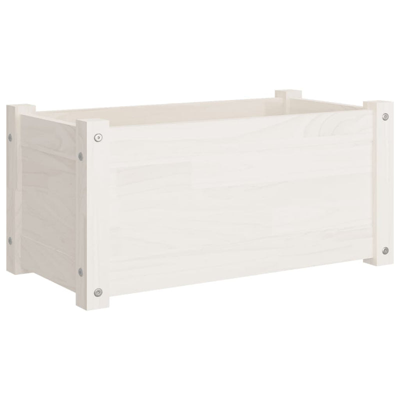 Load image into Gallery viewer, Vidaxl plantenbak 60x31x31 cm massief grenenhout wit

