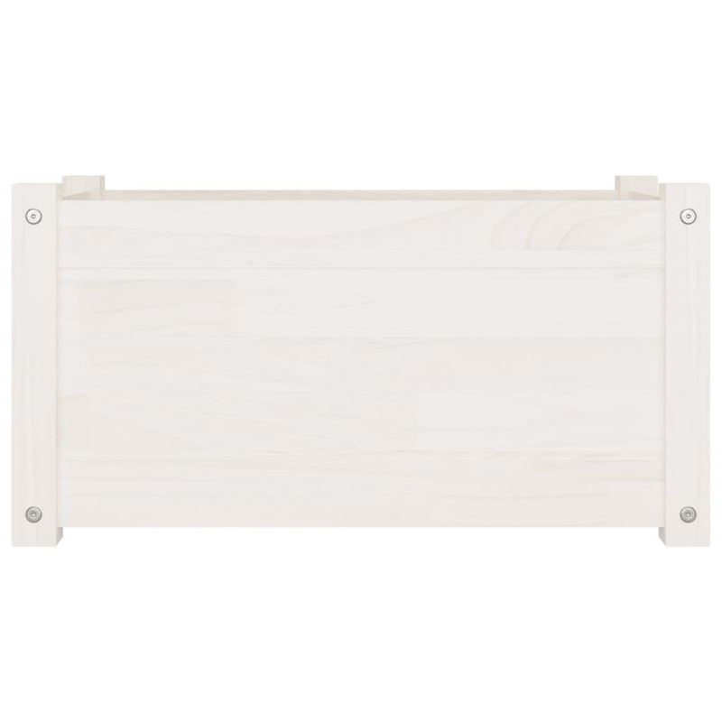 Load image into Gallery viewer, Vidaxl plantenbak 60x31x31 cm massief grenenhout wit
