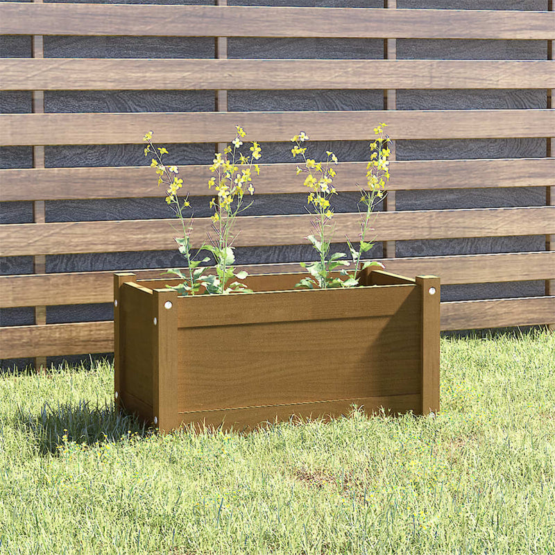 Load image into Gallery viewer, VidaXL Plantenbak 60x31x31 cm massief grenenhout honingbruin
