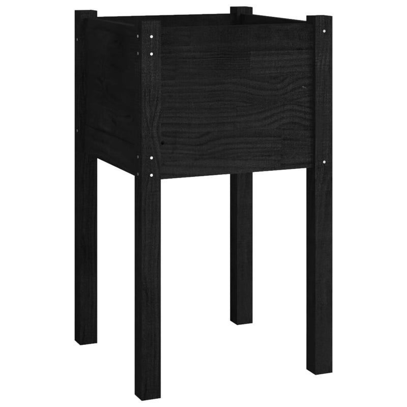 Load image into Gallery viewer, Vidaxl plantenbak 40x40x70 cm massief grenenhout zwart
