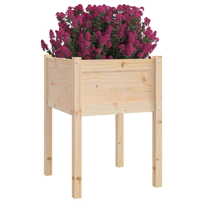 Afbeelding laden in galerijviewer, Vidaxl plantenbakken 2 st 50x50x70 cm massief grenenhout
