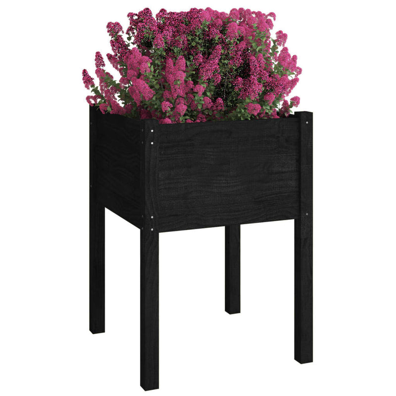 Load image into Gallery viewer, Vidaxl plantenbak 50x50x70 cm massief grenenhout zwart
