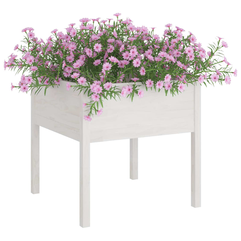 Load image into Gallery viewer, Vidaxl plantenbakken 2 st 70x70x70 cm massief grenenhout wit
