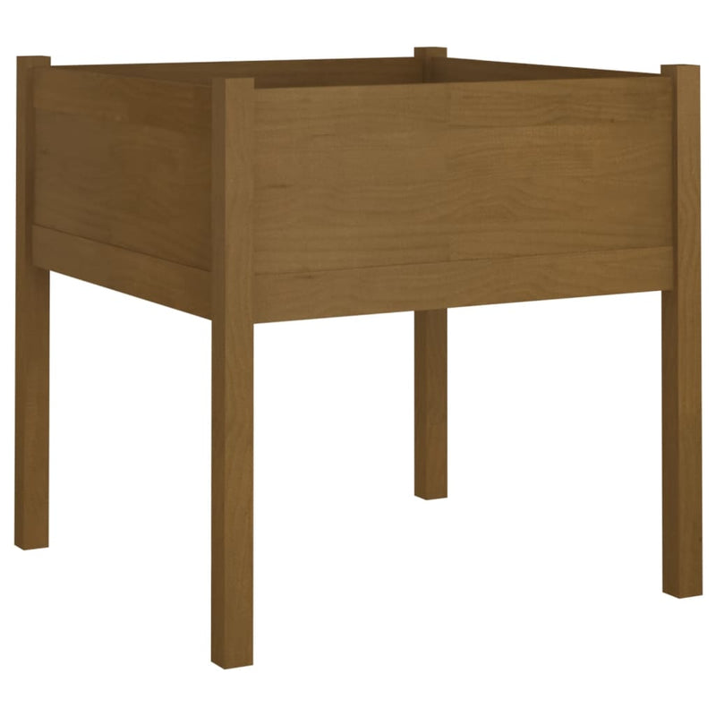 Load image into Gallery viewer, Vidaxl plantenbak 70x70x70 cm massief grenenhout honingbruin
